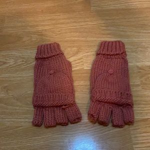 Rust Colored Fingerless Mittens